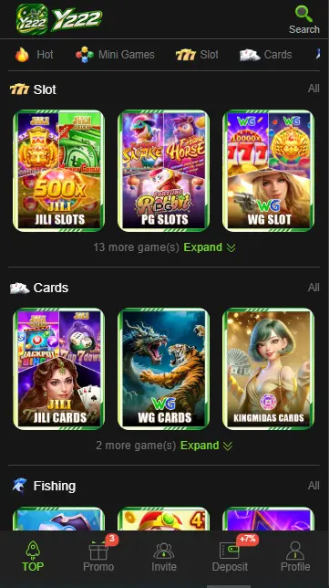 Multiple Game Categories in Y222 Game
